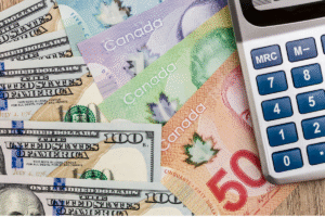 Canadian dollar bills