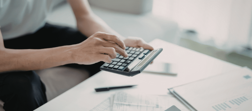 business accounting workspace